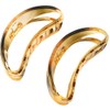 Large Hair Claw Clips, Curved Design, Brown and Black, 2-Pack