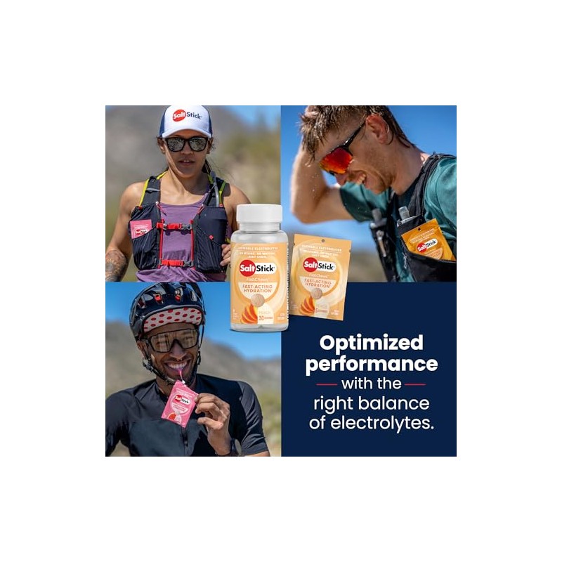 SaltStick Fastchews, pastillas electrolitas para hidratación, suplementos para recuperación de