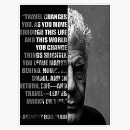 Anthony Bourdain Motivational Quote About Travelling Bumper Sticker Vinyl Decal 5"