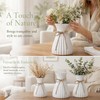 8 Pack Plastic Vases Bulk, 7" Unbreakable White Origami Flower