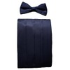 Navy Blue Cummerbund & Bow Tie Set