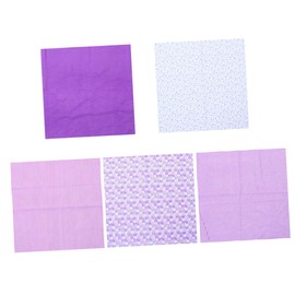 jojofuny 5Pcs Purple DIY Handmade Patchwork Fabric Set Cotton Printing Cloth for Quilting Sewing and Craft Projects for Home Decor and Costumes