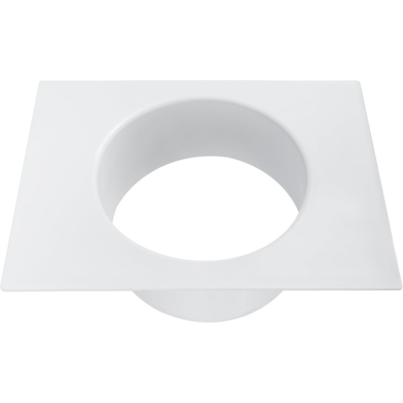 Vent Systems 6" Inch White Plastic Duct Connector Male-Fit Flange