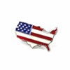 [F NODE] American Flag Design Pin Badge Country Silhouette Shape