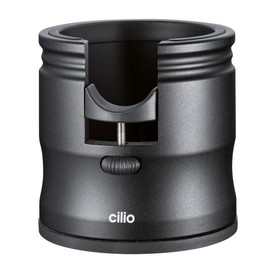 cilio Barista Tamper Station, Holder for 58 mm Portafilter, with Holder for 51/54 mm, Height Adjustable, Alloy Aluminium, Anodised High-Quality Plastic, Diameter 9.3 cm, Height 9.3 cm