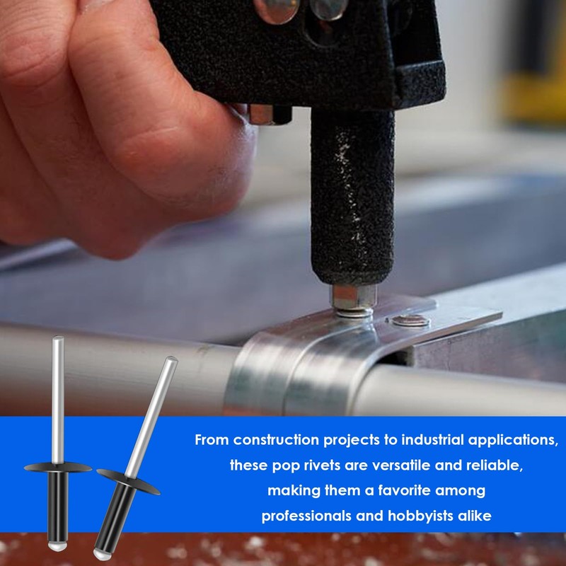 smseace 150 Pcs 3/16" x 1/2" Large Cap Open End