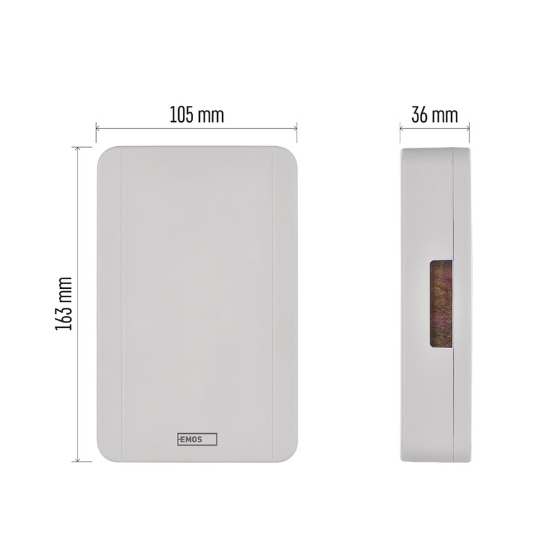 EMOS 2-Wire Doorbell Classic Front Door Gong White Door Bell