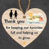 Thank You Dinner Lady Heart Plaque - Exquisite Handcrafted Wooden