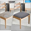 2 Pcs Stretch Velvet Dining Chair Covers, Washable Slipcovers With
