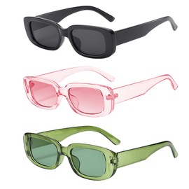 Dollger Trendy Rectangle Sunglasses For Women Men Trendy Retro Rectangular Pink Shades Y2K sunglasses