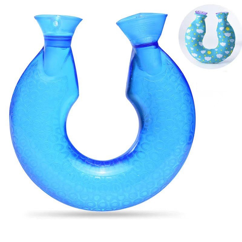 perfeclan in U-Form mit Bezug, auslaufsicher, Blau