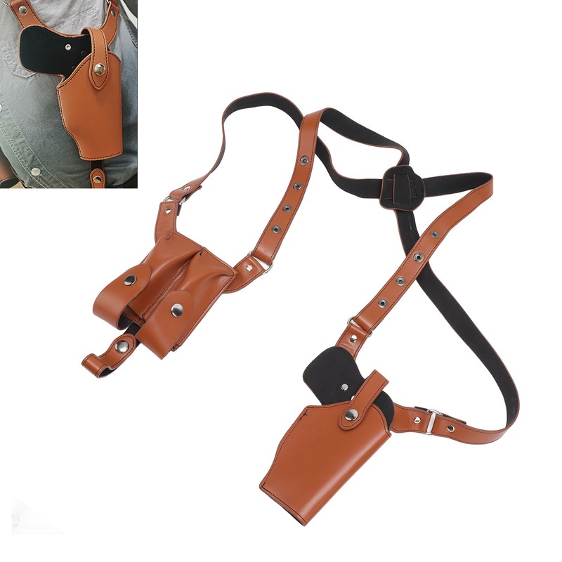 Shoulder Shooting Tool Bag PU Leather with Adjustable Shoulder Strap