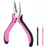 Nano Bead Tool, 3 Pcs Professional Hair Extension Pliers Kit