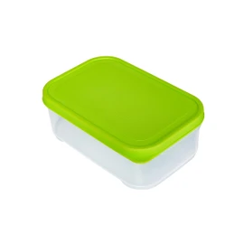Kigima Square Food Storage Containers 1 Litre (1075 ml) Set of 6 with Flex Lid Colourful