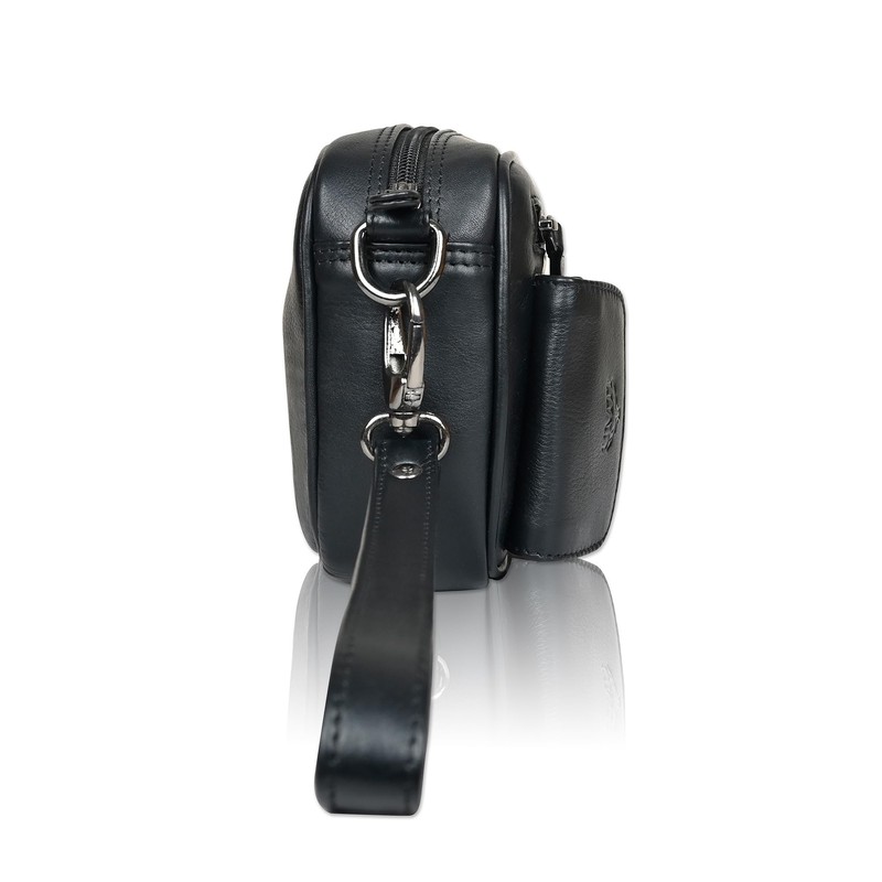 Leather Wrist Bag for Unisex Made of Cowhide Leather 21-