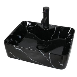 Rectangular Ceramic Bathroom Vessel Sink BA037