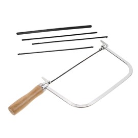 SHINEOFI 1 Set Coping Saw with Wooden Handle Ergonomic Hand Saw for Woodworking DIY Projects and Outdoor Use Durable and Comfortable Grip with Replacement Blades Sharp and Portable
