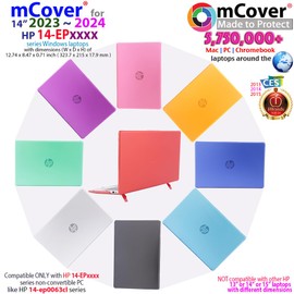 mCover Case Compatible ONLY for 2023~2024 14" HP Laptop 14-EP0000 Series Traditional Notebook PC (NOT Fitting Any Other HP Models) - Purple