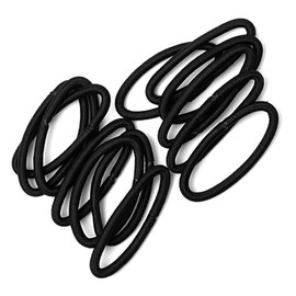 RED by Kiss 5mm 14 Count Elastic Hair Band, Hair Tie for All Type Hair, Ponytails Pain-Free Hair Accessories for Women Men Girls (Black)