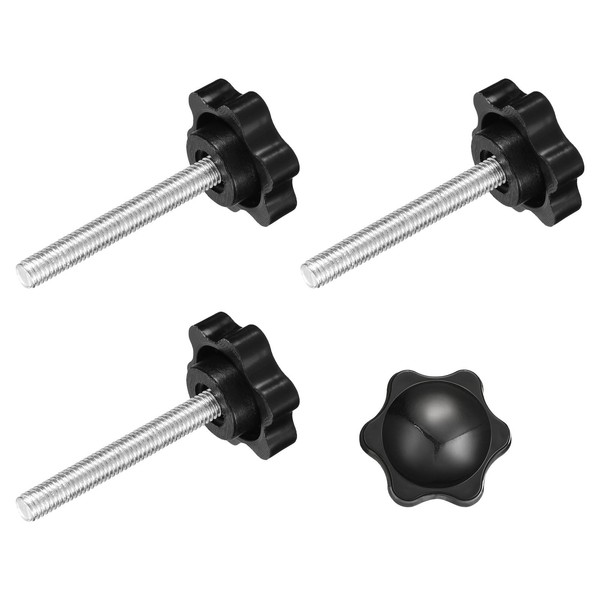 uxcell Clamp Screw Knob 4 Pcs M5 x 35mm Hexagonal