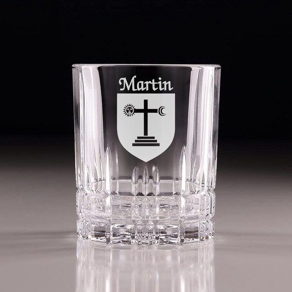 Martin Irish Coat of Arms Perfect Serve Cut Glass Tumbler