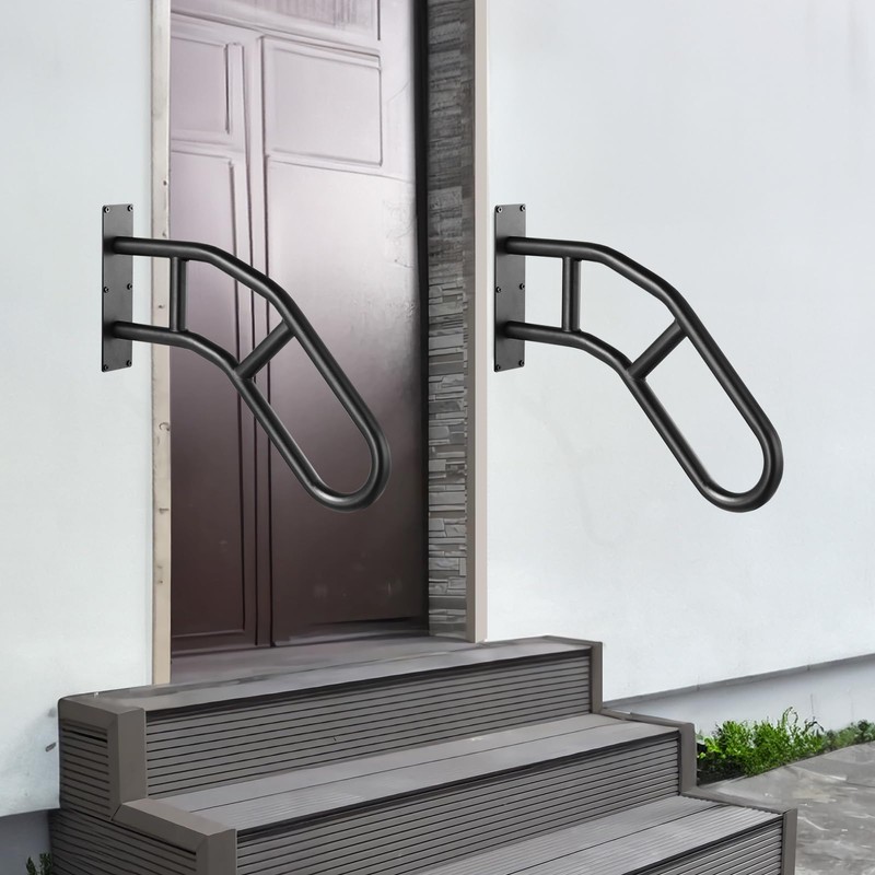 VEVOR Handrails for Outdoor Steps, 29" Length Wall Mount Safety
