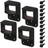 Alberts 509705 Mounting Set for Fence Panels, Aluminium, Matt Black,