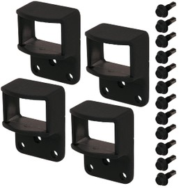 Alberts 509705 Mounting Set for Fence Panels, Aluminium, Matt Black, Plastic-Coated