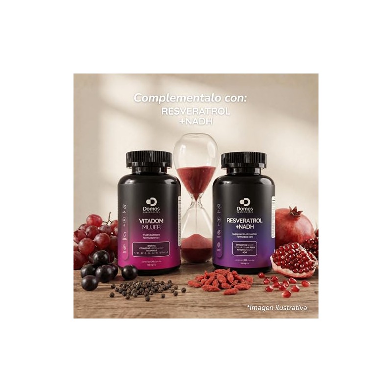 Suplementos Domos - VitaDom Multivitaminico para mujer - 120 Cápsulas