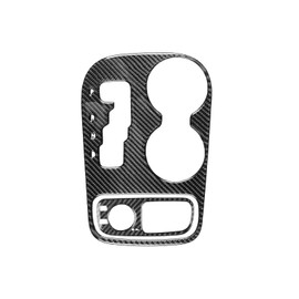 NVCNX Real Premium Carbon Fiber Accessories for Dodge Durango 2011-2013 2012 Car Center Console Gear Shift Panel Cover Interior Trim Kit Sticker Decal 2PCs for 8-cylinders Style B