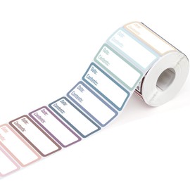 1000 Food Labels, 1 x 3 Inch Removable Freezer Date Stickers, Colorful