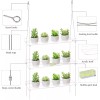 Kuahome 3-Tier Acrylic Window Wall Hanging Clear Plant Shelves for
