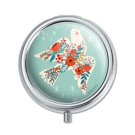 Peace Dove at Christmas Pill Case Trinket Gift Box