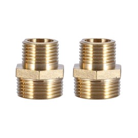 Hex Nipple, Brass Pipe Fitting, External Thread 3/4" to 1/2" Hex Nipple, Reducing Male Pipe Water Tube Fitting, Intensification Quick Adapter Set