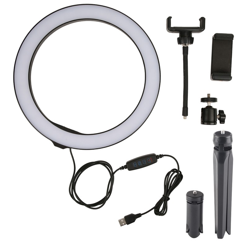 26cm/10in Ring Light LED Live Lamp Fill Light Dimmable USB