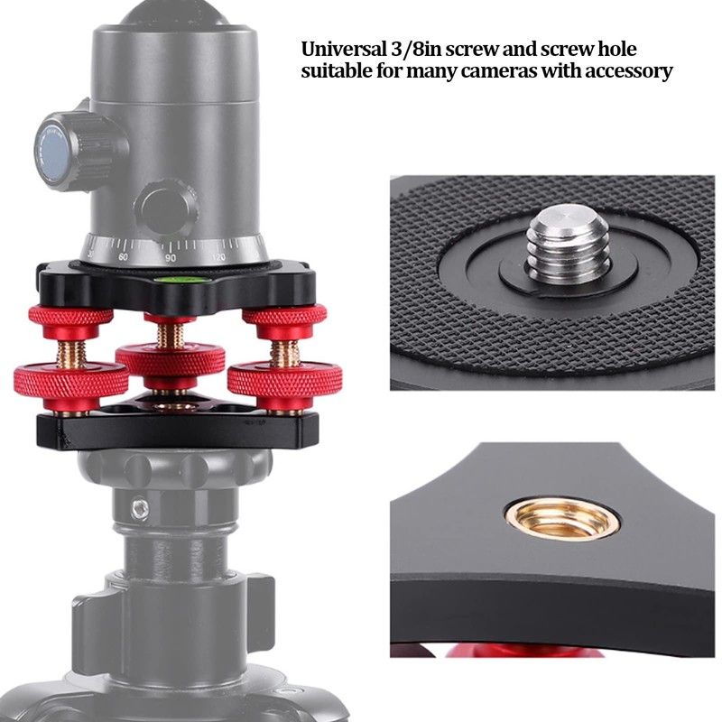 Tripod Leveler, Aluminum Alloy Tripod Heads, LP-64 Camera Tripod Ball