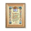 Papal Blessing Picture with Pope Francis, Antique Gold 5-1/2"x7 Frame