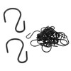 Rierdge Metal Small S Hook Black Hanging Hooks S Shaped