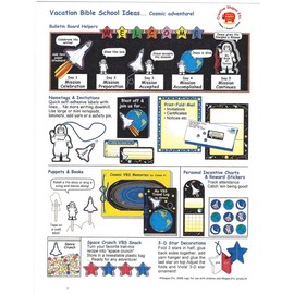 Designer Paper - Space 50 Sheet Pkg. Great for Flyers, Writing School Letters, for Save The Planet Projects, Kids Craft Projects, VBS, Space Décor, Intergalactic Party Supplies, Outer Space Crafts