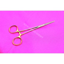 CYNAMED USA NEW 1 PREMIUM GOLD Kelly Hemostat Forceps 5.5" STRAIGHT Surgical Stainless CE
