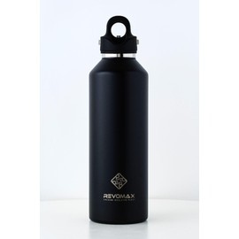 REVOMAX Carbonated Vacuum Insulated Bottle, 32 oz, 950 ml, 18 Hours Hot & Cold for 36 Hours (Onyx Black)