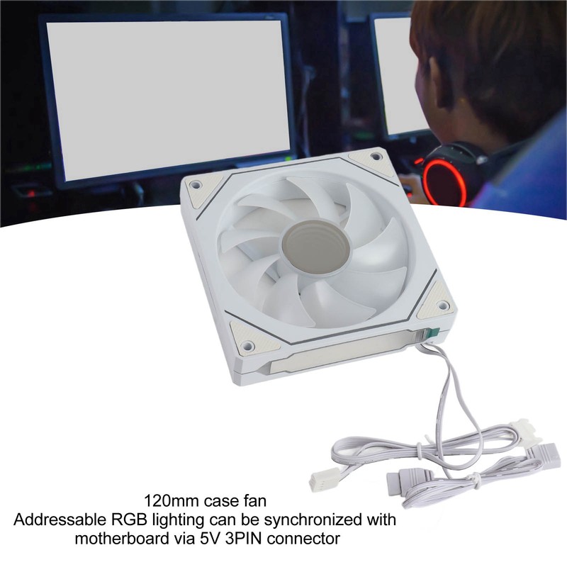 120mm ARGB PWM Case Fan 800 to 2000RPM 4pin PWM