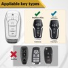 CTRINEWS for Ford Key Fob Cover with Metal Braided Keychain,