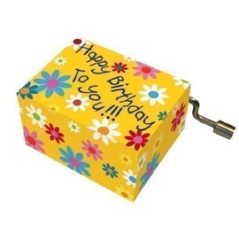 Fridolin 58406 Musikbox Spieluhr Happy Birthday mit Blumen