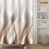 Yanutan Brown Modern Shower Curtain,Striped Ombre Brown Shower Curtain Set