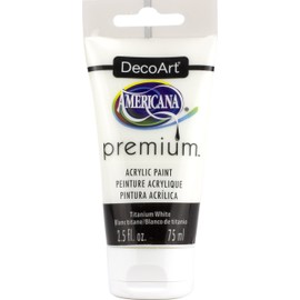 Deco Art Titanium White Americana Premium Acrylic Paint Tube 2.5oz