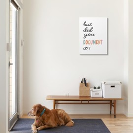 XWELLDAN But Did You Document It Funny Office Canvas Framed Wall Art Decor Sign,11x14 Inches