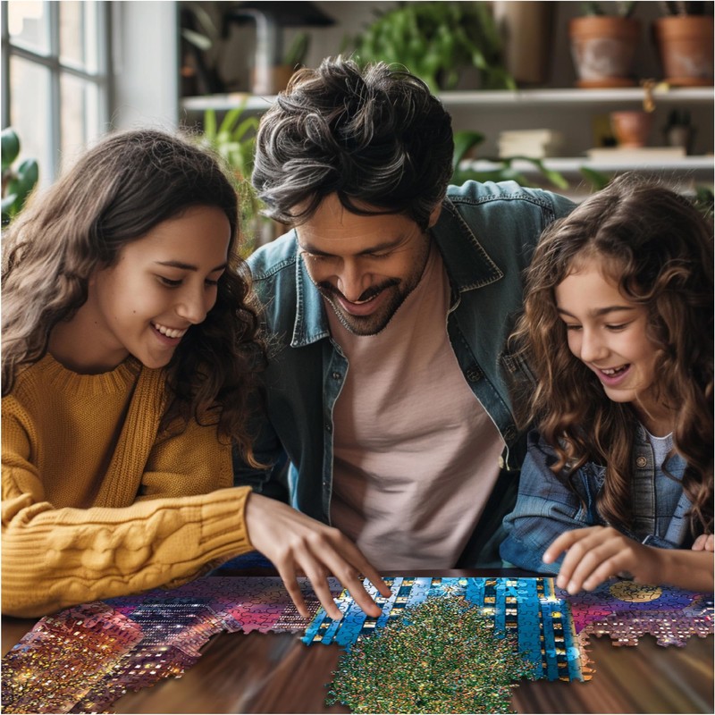 White Mountain Christmas Puzzles 1000 Pieces Winter Theme Jigsaw Puzzle