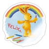 Spreadshirt Felix the Rabbit Malt Rainbow Stickers, 10 x 10
