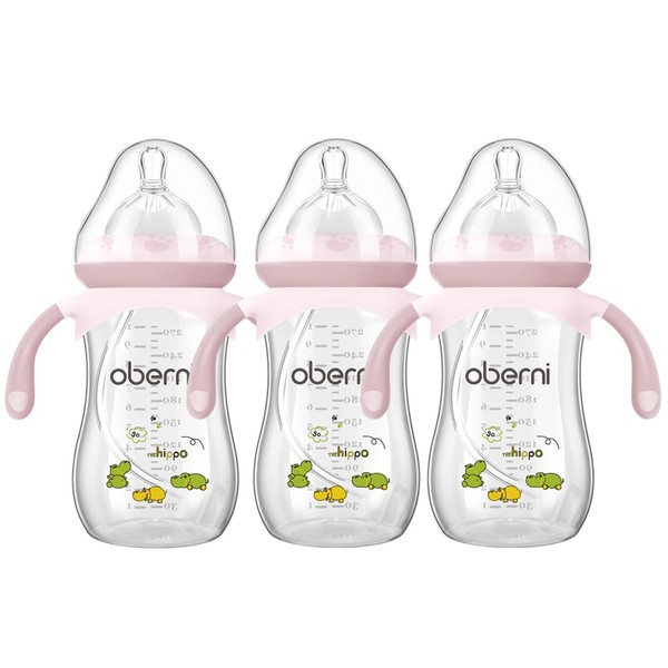 Oberni Anti-Colic Baby Bottle with Size 4 Breast-Like Teat, Non-Slip